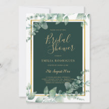Eucalyptus BRIDAL SHOWER Greeneration Gold QR Code