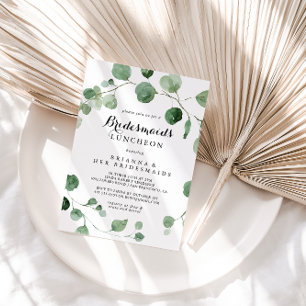 Invitación Eucalyptus Bridesmaids Modern Luncheon Shower