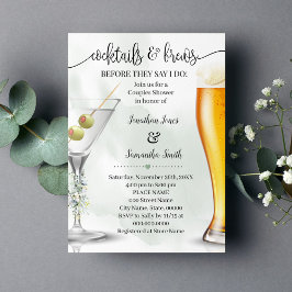 Invitación Eucalyptus Cocktails & Brews Parejas Ducha