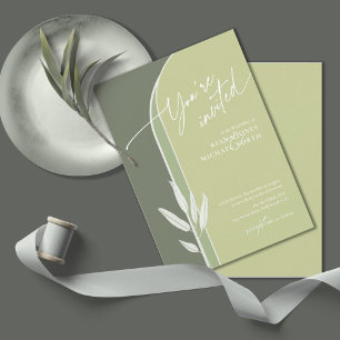 Invitación Eucalyptus Color Tones Boda Green ID901
