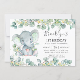 Invitación Eucalyptus cumpleaños