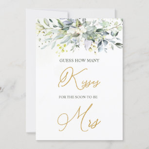 Invitación Eucalyptus De Verdor Adivina Cuántos Besos Se Jueg