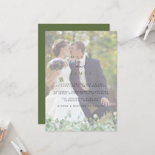 Invitación Eucalyptus deja Boda