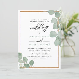 Invitación Eucalyptus deja Boda