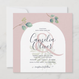 Invitación Eucalyptus deja Boda de arco superpuesto