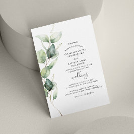 Invitación Eucalyptus deja Boda de vegetación botánica