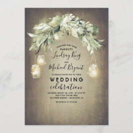 Invitación Eucalyptus deja la vegetación una boda rústica de 