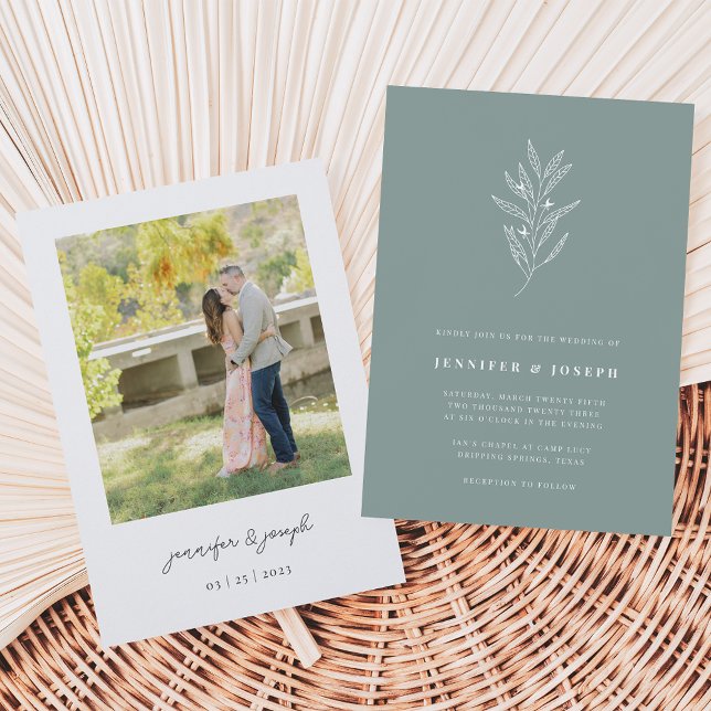 Invitación Eucalyptus | Dulce Boda de fotografías botánicas (Subido por el creador)