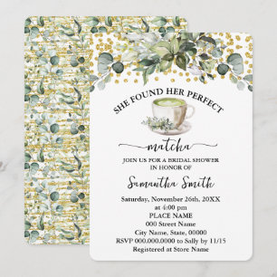 Invitación Eucalyptus Encontró Su Ducha Matcha Bridal Perfect