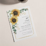 Invitación Eucalyptus Floral 40º Fiesta de cumpleaños<br><div class="desc">Crea tus invitaciones de cumpleaños 40 usando nuestra plantilla floral geométrica de eucalipto de girasol haciendo clic en el botón "Personalizar"</div>