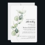 Invitación Eucalyptus Foliage 80th Birthday Party Minimalista<br><div class="desc">Personalizar nuestra Invitación a la Fiesta de Cumpleaños 80 haciendo clic en el botón "Personalizar". Perfecto para cualquier ocasión especial incluyendo aniversarios,  anuncios de nacimiento y celebraciones familiares. Con un follaje minimalista Eucalyptus,  sus destinatarios estarán encantados de recibir esta invitación</div>