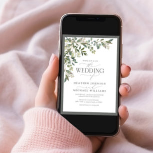 Invitación Eucalyptus Foto de acuarela floral botánica