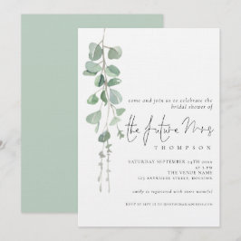 Invitación Eucalyptus Futuro Sra. Bridal Shower