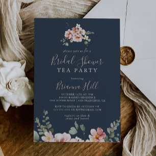 Invitación Eucalyptus Garden Floral Bridal Shower Tea Fiesta