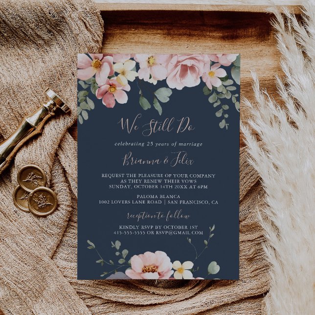 Invitación Eucalyptus Garden Floral Seguimos Jurando Renovaci (Subido por el creador)