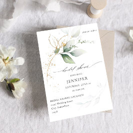 Invitación Eucalyptus Glow Gold Greeneration Bridal Shower