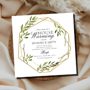 Invitación Eucalyptus Gold Foliage Calentamiento de casas