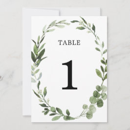 Invitación Eucalyptus greenerenerenery los elegantes números