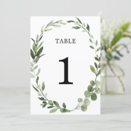 Invitación Eucalyptus greenerenerenery los elegantes números 