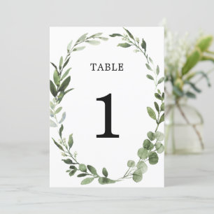 Invitación Eucalyptus greenerenerenery los elegantes números
