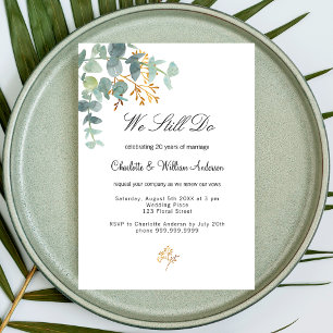 Invitación Eucalyptus greenerenery simple renovación de la pr