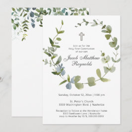 Invitación Eucalyptus Greenery
