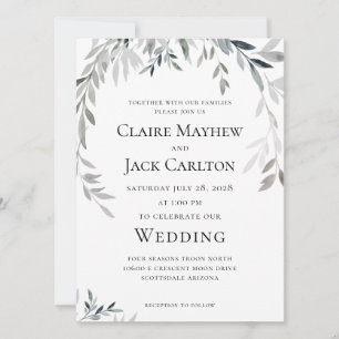 Invitación Eucalyptus Greenery Boda 2