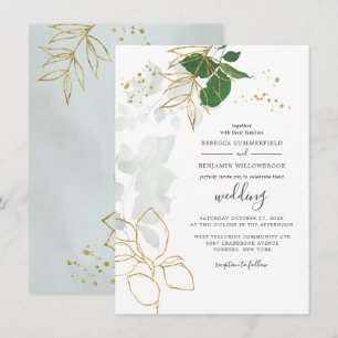 Invitación Eucalyptus Greenery Boda Botánico