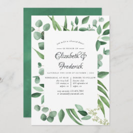 Invitación Eucalyptus Greenery Boda Ensayo Cena