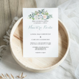 Invitación Eucalyptus Greenery Boda Español