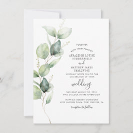 Invitación Eucalyptus Greenery Boda moderno