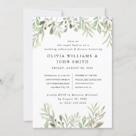 Invitación Eucalyptus Greenery Boda simple