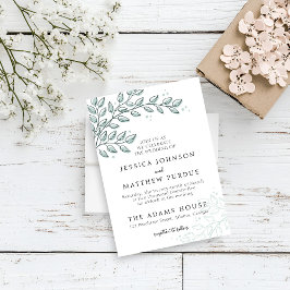 Invitación Eucalyptus Greenery Boho Elegant Wedding