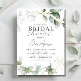 Invitación Eucalyptus Greenery Boho Rustic Bridal Shower