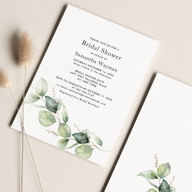 Invitación Eucalyptus Greenery Botanical Bridal Shower (Subido por el creador)