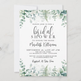 Invitación Eucalyptus Greenery Bridal Shower