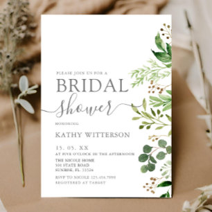 Invitación Eucalyptus Greenery Bridal Shower