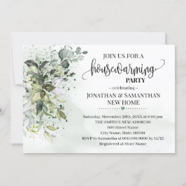 Invitación Eucalyptus Greenery Calentador del Hogar