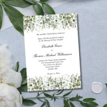 Eucalyptus Greenery Classic Elegant Boda formal