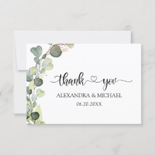 Invitación Eucalyptus Greenery Elegant Gracias