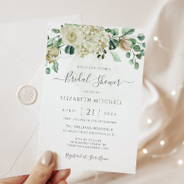 Invitación Eucalyptus Greenery Elegante Floral Bridal Shower