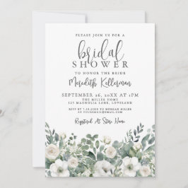 Invitación Eucalyptus Greenery Floral Bridal Shower