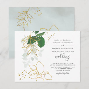 Invitación Eucalyptus Greenery Foliage Boda Botánico