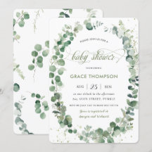 Eucalyptus Greenery Género Baby Shower Neutral
