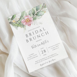 Invitación Eucalyptus Greenery Gold deja brunch