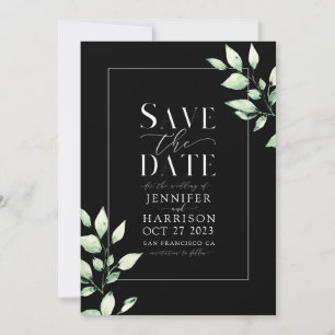 Invitación Eucalyptus Greenery Green Botanical Save the Date