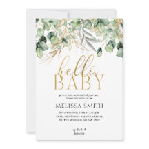 Eucalyptus Greenery Hello Baby Shower