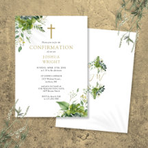 Eucalyptus Greenery Monogram Confirmation