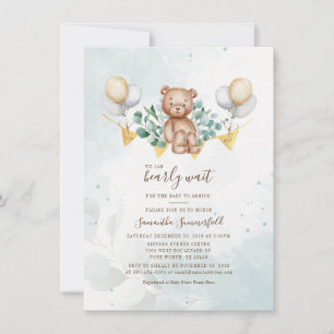 Invitación Eucalyptus Greenery Podemos Esperar A Baby Shower