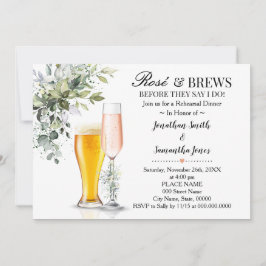 Invitación Eucalyptus Greenery Rosa y preparaciones para la c